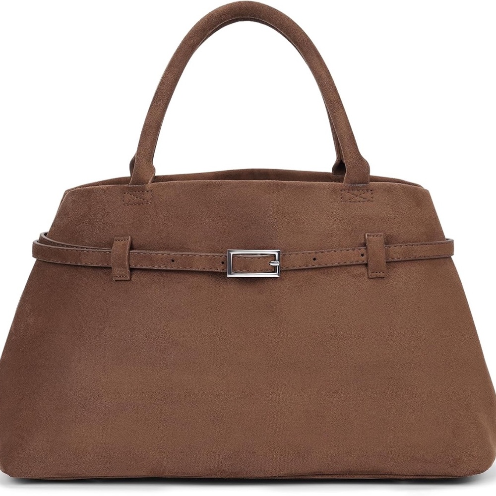 Suede Tote Bag for Women Brown Suede Bag Slouchy Work Tote Bag 2024 Fall Sued